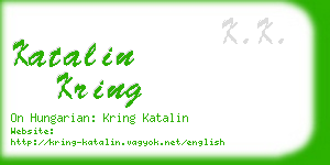 katalin kring business card